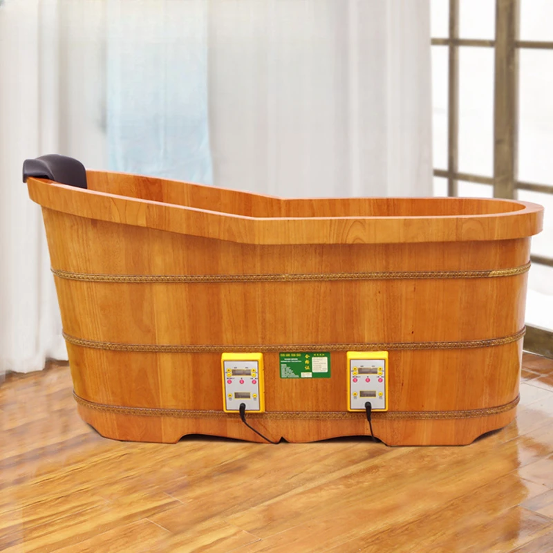 Mobile Bathtub Portable Adults Wooden Bath Ice Tub Adult Shampoo Sink Swimming Pool Foot Mobile Washer Badewanne Pedicure Spa