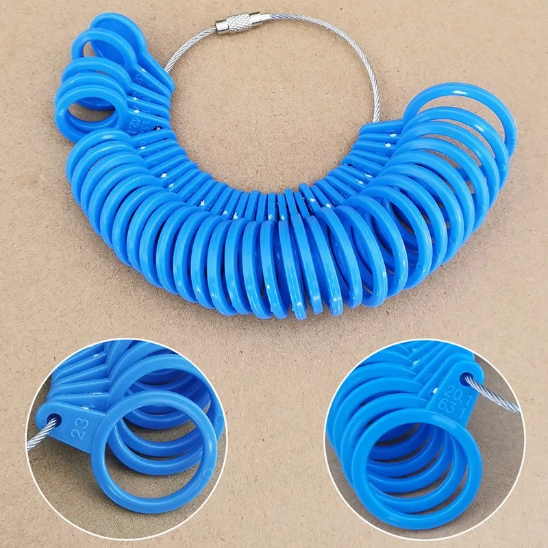 New Plastic Ring Jewelry Finger Size Measuring Tool Removable Ring Size Measuring Ring Jewelry Equipment