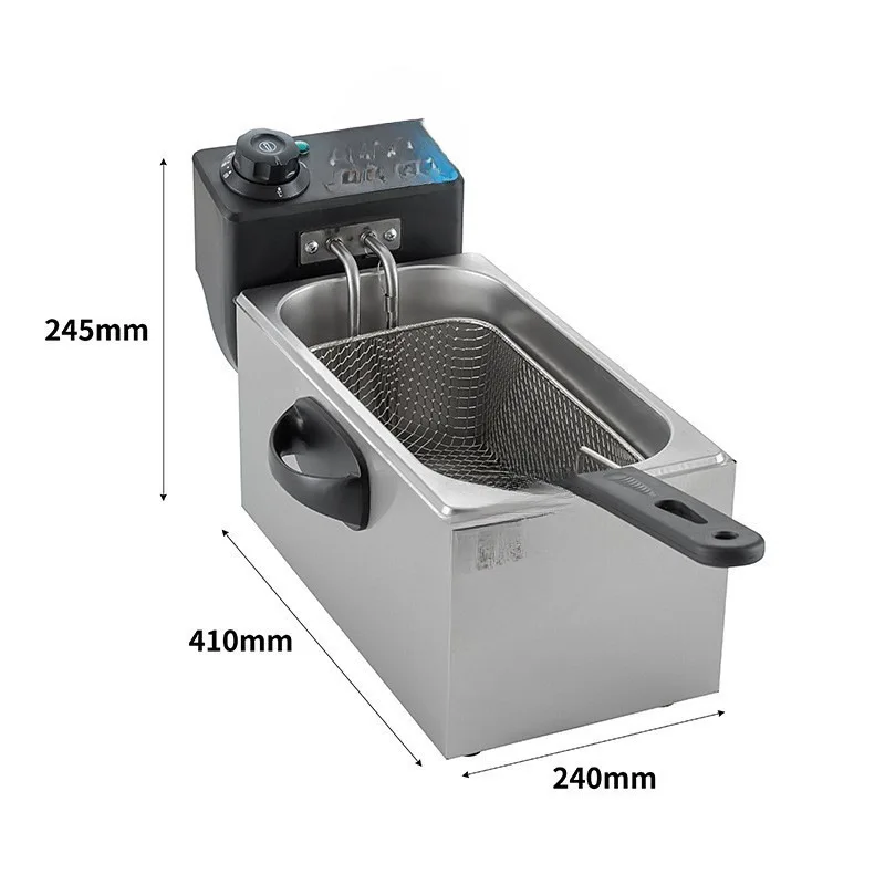 Electric  Commercial Fryer French Fries Equipment Household Thickened  Timed Single-cylinder Double-cylinder