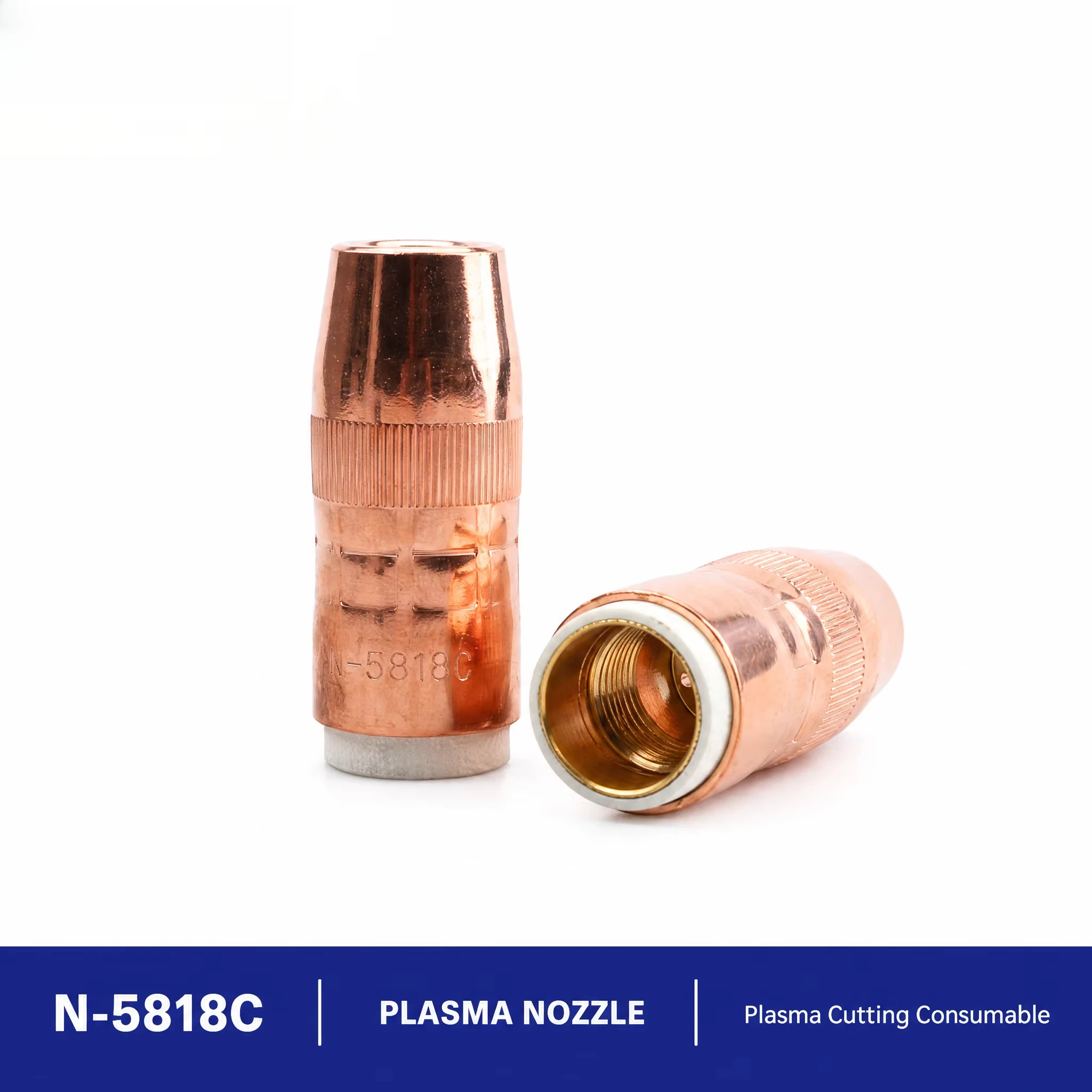 2/5PCS N-5818C Large Centerfire MIG Gas Nozzle Replacement Consumables Fit Bernard Q-Gun Series MIG Welding Torch