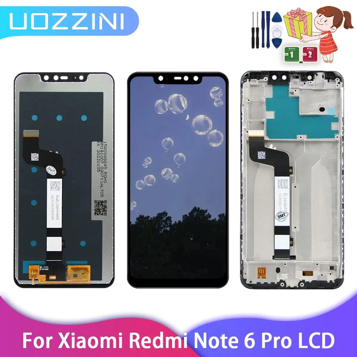 AAA+++ Quality for Xiaomi Redmi Note 6 Pro LCD Display With Touch Screen Digitizer LCD For Redmi Note6 Pro Assembly 100% Tested