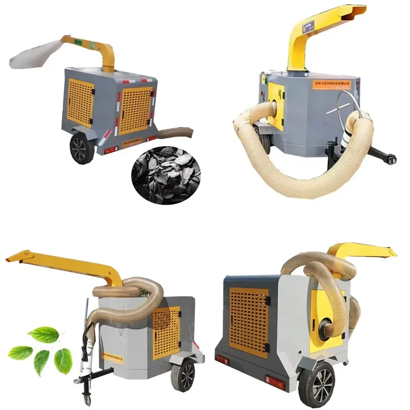 Tractor Trailed Type Leaf Collector Leaf Suction Shredder Machine for Environmental Sanitation Property Garden