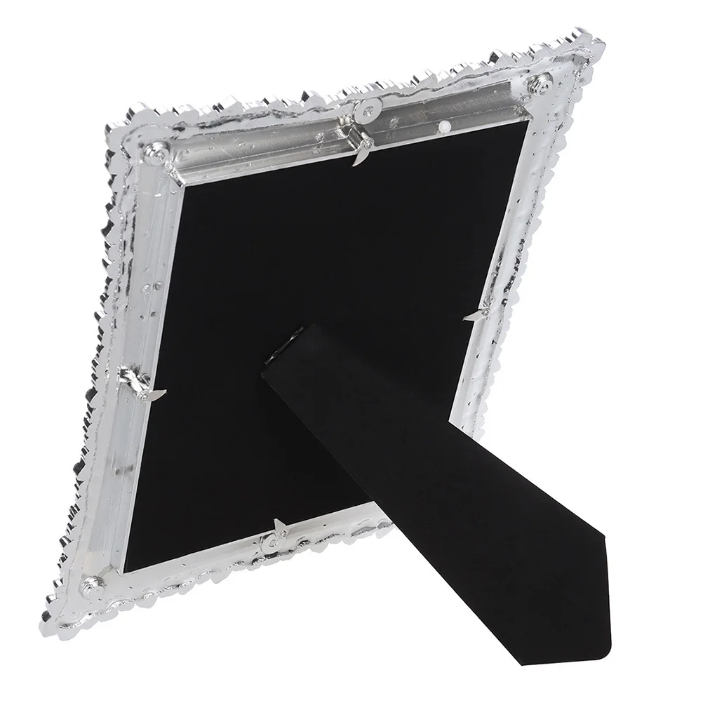 

Exquisite Rose Photo Frame Creative Silver Picture Holder Home Desktop Decoration Bedroom Living Inch Unique Gift