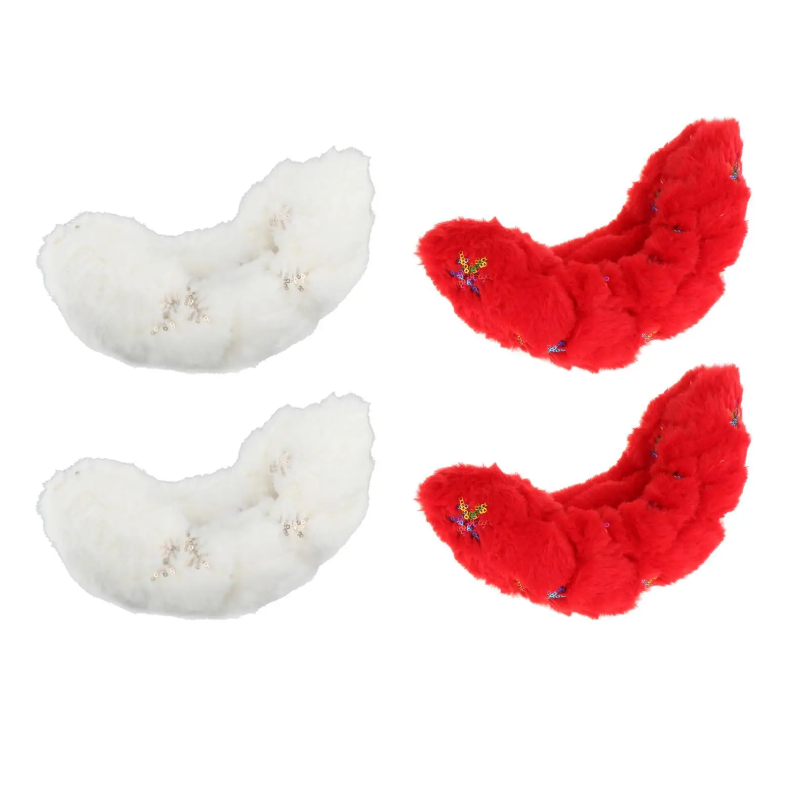 Ice Skate Blade Covers fodere per pattini in peluche per pattini sportivi da Hockey uomo donna rosso