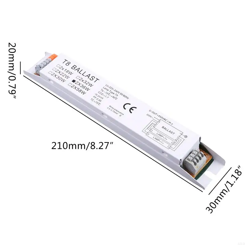 A2UD 1PC 2x36W مصباح الصابورة الإلكترونية T8 الصابورة الفلورسنت الخطي لمكتب المنزل