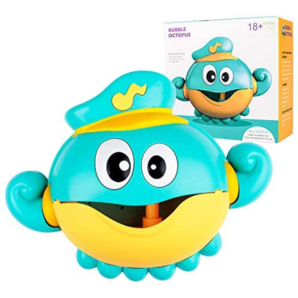 Baby Bath Toys Bubble Machine Crabs Frog Music Kids Bath Toy Bathtub Soap Automatic Bubble Maker Baby Bathroom Toy for Children