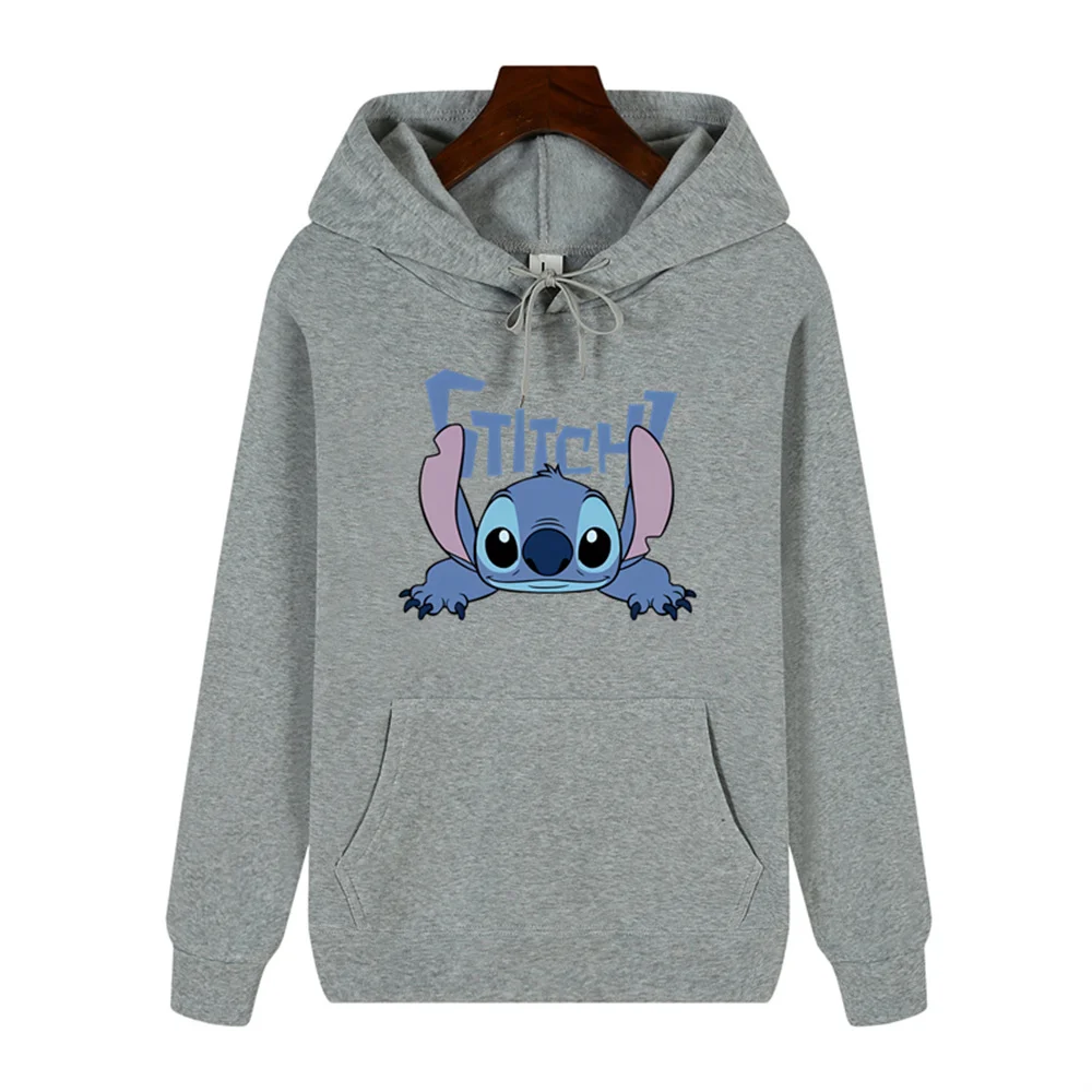 Creative Disney Stitch Print Autumn/Winter comfortable soft thickening men\'s high quality casual fashion warm street hoodie