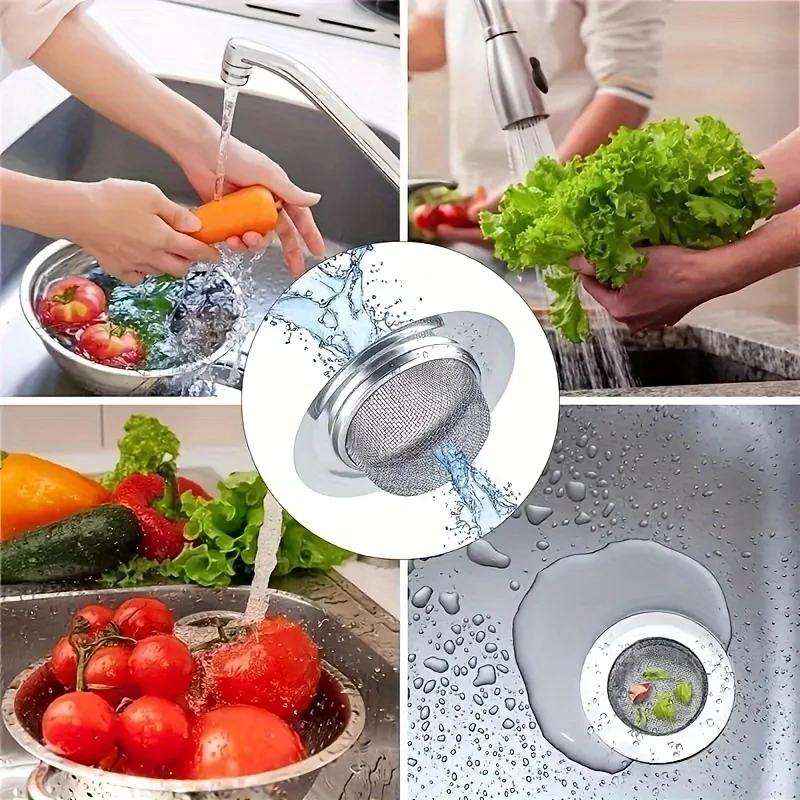 2pcs Kitchen Sink Strainer, Stainless Steel Sink Drain Strainer, Large Wide Rim 4.5\