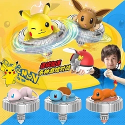 Pokémon Magic Gyro Toy for Children, Pikachu, Charmander, New Combat Rotating Gyro, Poke Ball