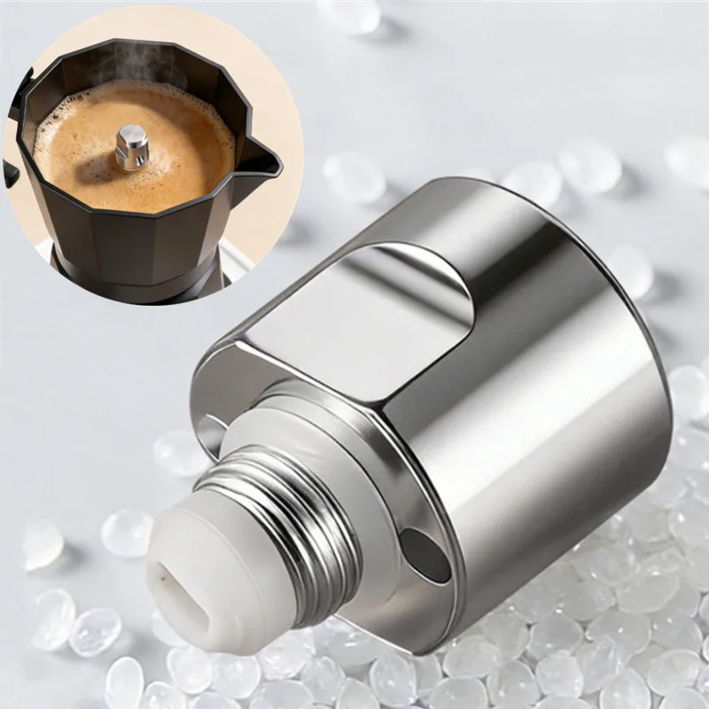 High Pressure Double Valve Upgrade Part Mocha Pot Boosting Valve For 2/4-cup Aluminum Moka Pot Booster Valve Enhances Efficiency