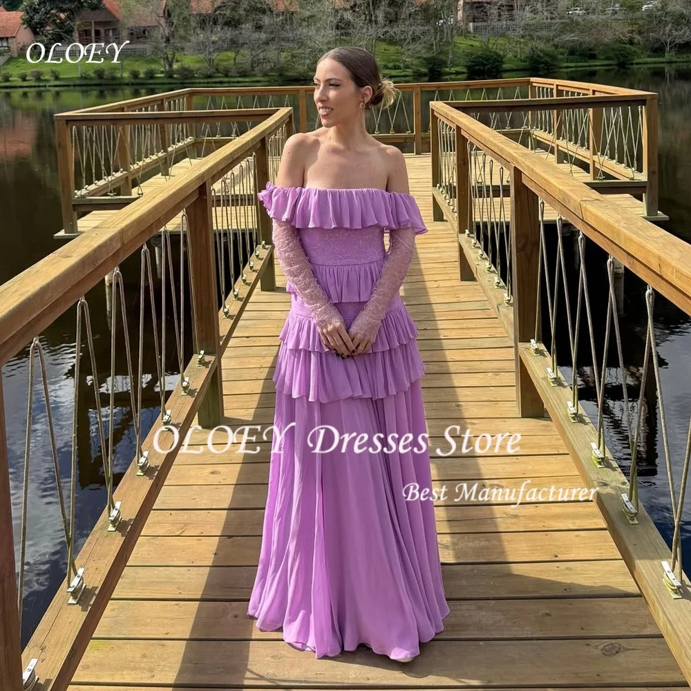 OLOEY Abgestuftes, schulterfreies, trägerloses Abendkleid, ärmellos, schlicht, elegant, Abendkleid, Hochzeitskleid, individuell gestaltet