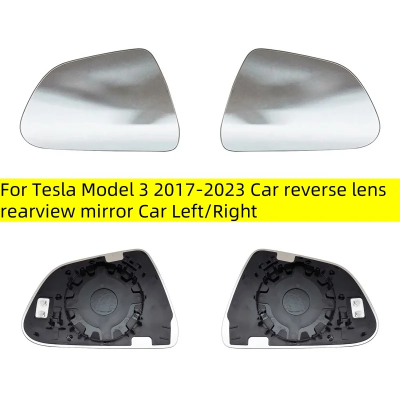 

For Tesla Model 3 2017-2023 Car reverse lens rearview mirror Car Left/Right Side Heated Mirror Glass Rearview mirror heating