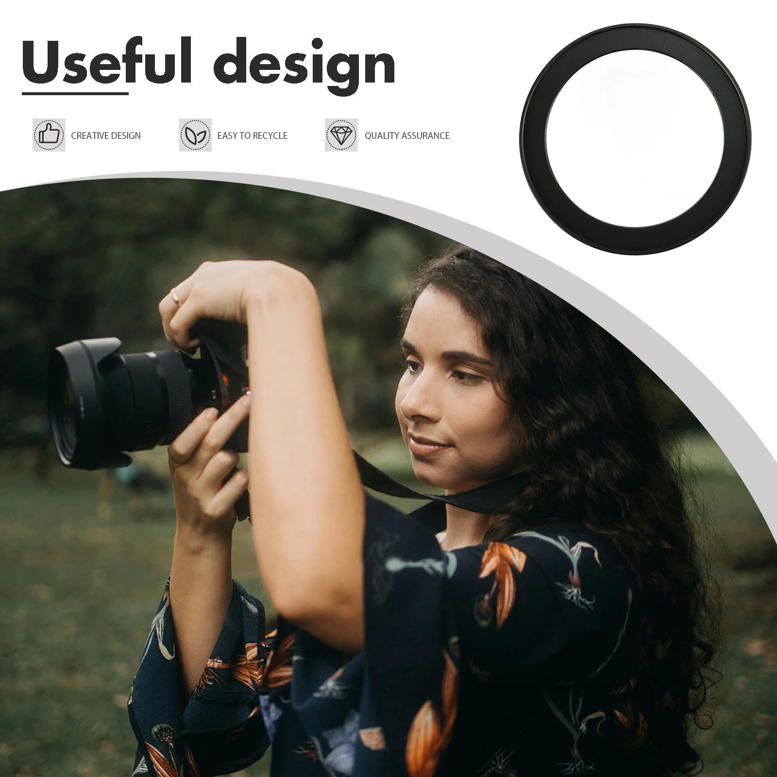 

Camera Filter Ring Adapter Step-Up Ring For Lens Stepping Adapter Aluminum Alloy Lightweight Protection Photography