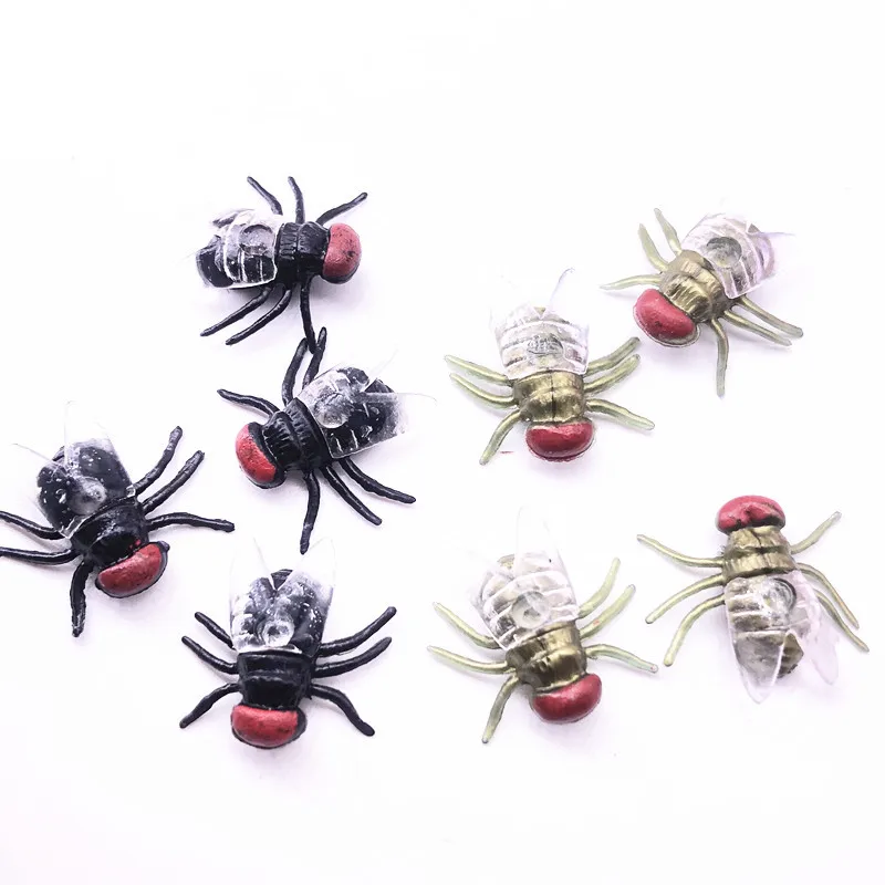 

50Pcs Plastic Halloween Simulated Insect Fly Bugs Joke Toys Fake Flies April Fool's Day Toy Accessories Plastic Insect Fly