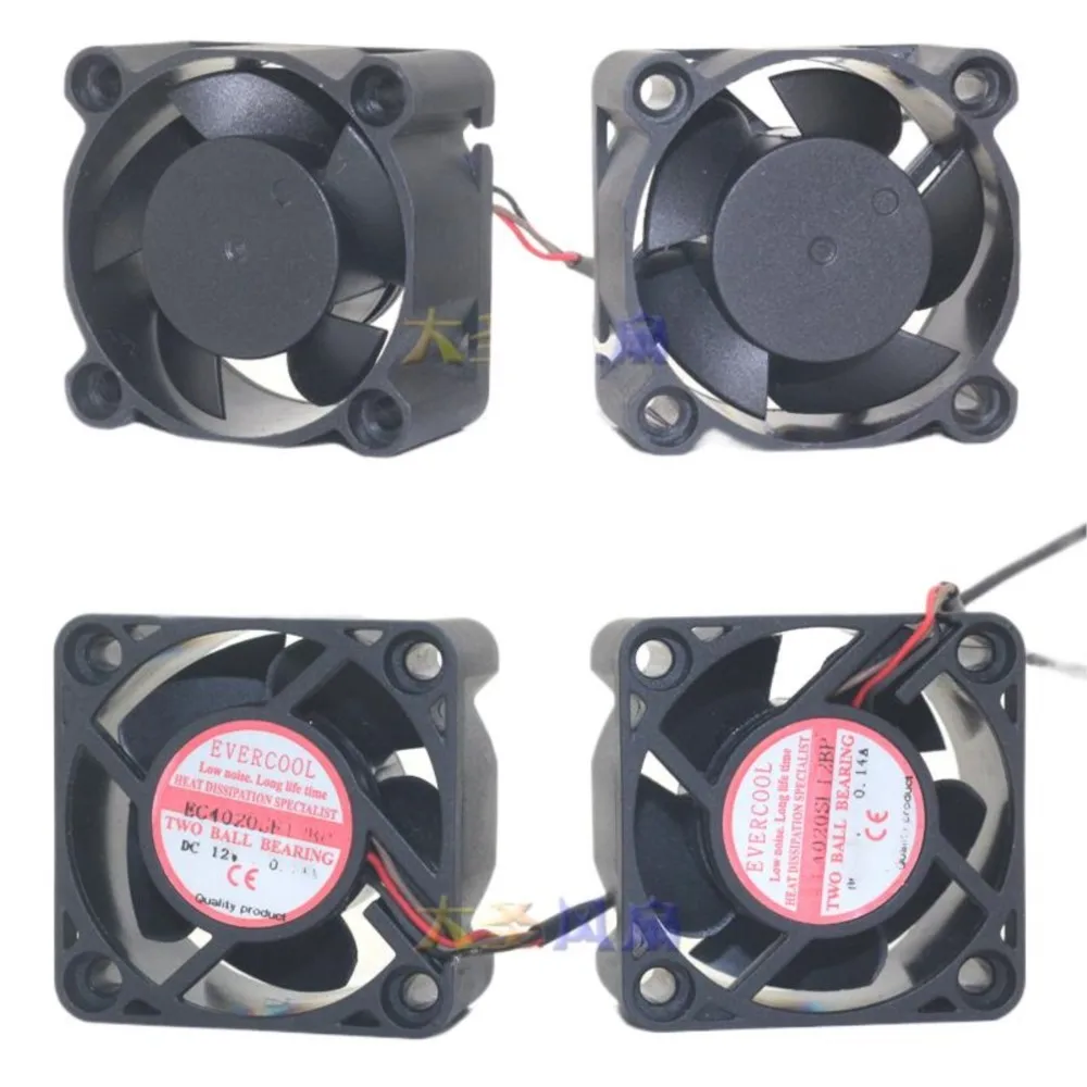 

New EC4020SH12BP For EVERCOOL 4020 4cm Cooling Fan 40mm 40X40X20 mm DC 12V 0.14A Dual Ball Bearing