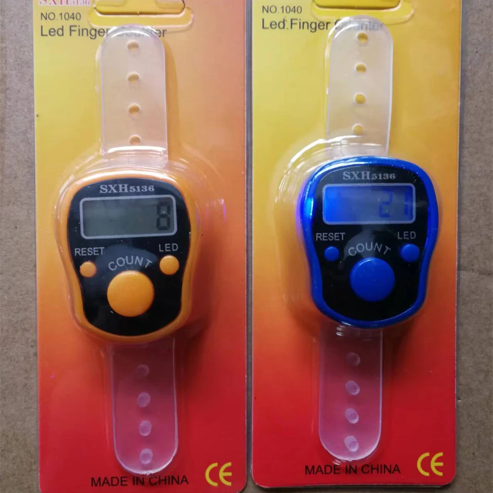Finger Counter w/ Compass Islamic Tasbih Bead 5 Digital LED Electronic Handheld Tally Counter Clicker counter ring
