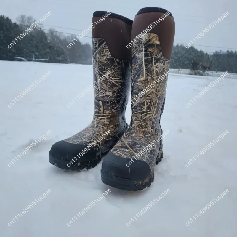 Outdoor men's camouflage tactical boots long tube warm winter outdoor