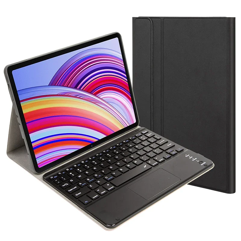 

Чехол для клавиатуры с Bluetooth для Xiaomi Redmi Pad Pro 12,1 дюйма, чехол для планшета, чехол для клавиатуры с трекпадом и подсветкой, чехол для клавиатуры с испанской и португальской раскладкой