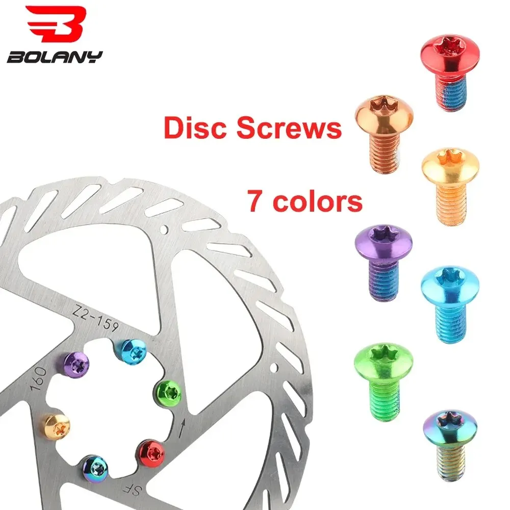 Bolany 12pcs Bicycle Brake Disc Screws Mountain Bike Disc Brake Rotor Bolts For Bicycle Fixing Accessories