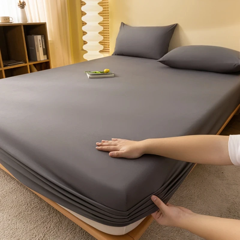 2 people luxury double bed bed sheet elastic fitted sheet mattress cover couple bed linen 150x200 bedding queen king size