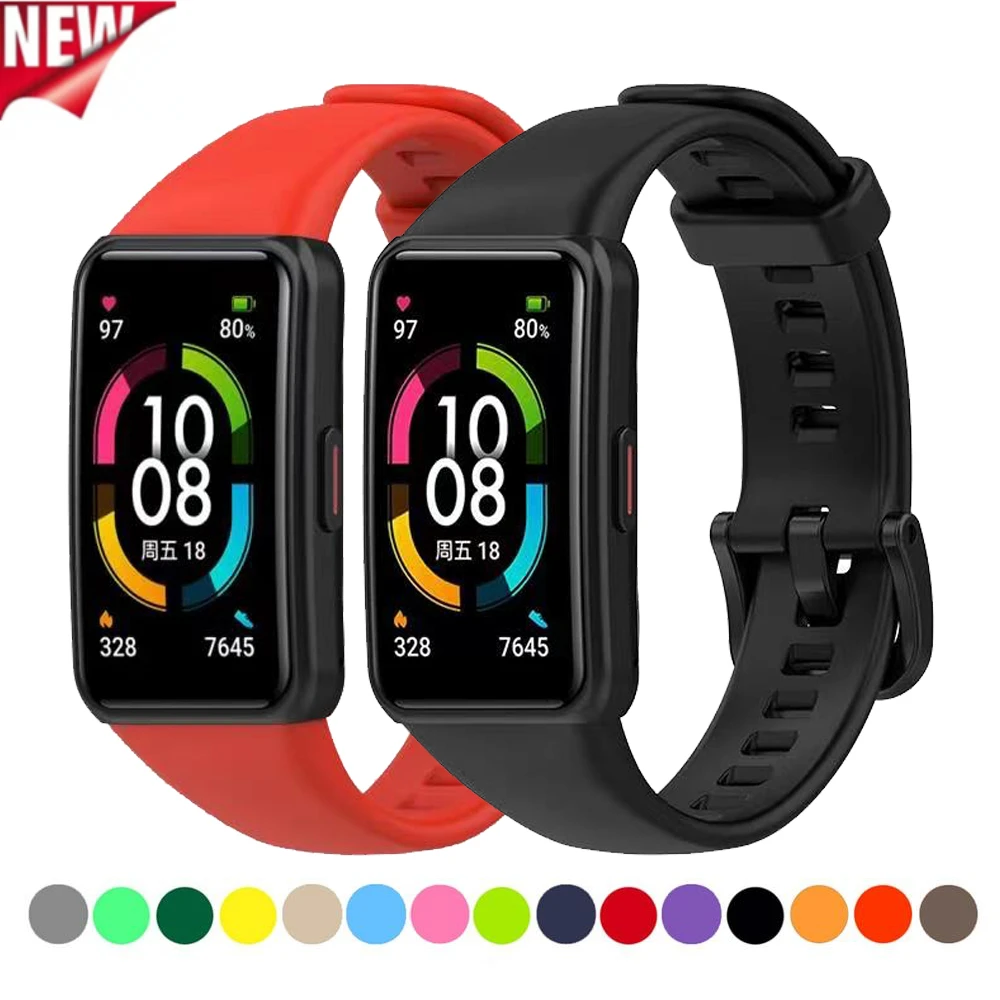 Silicone Strap Compatible With Huawei Band 6/Honor Belt 6 Original Replacement Smart Bracelet Wristband For Huawei Bracelet 6