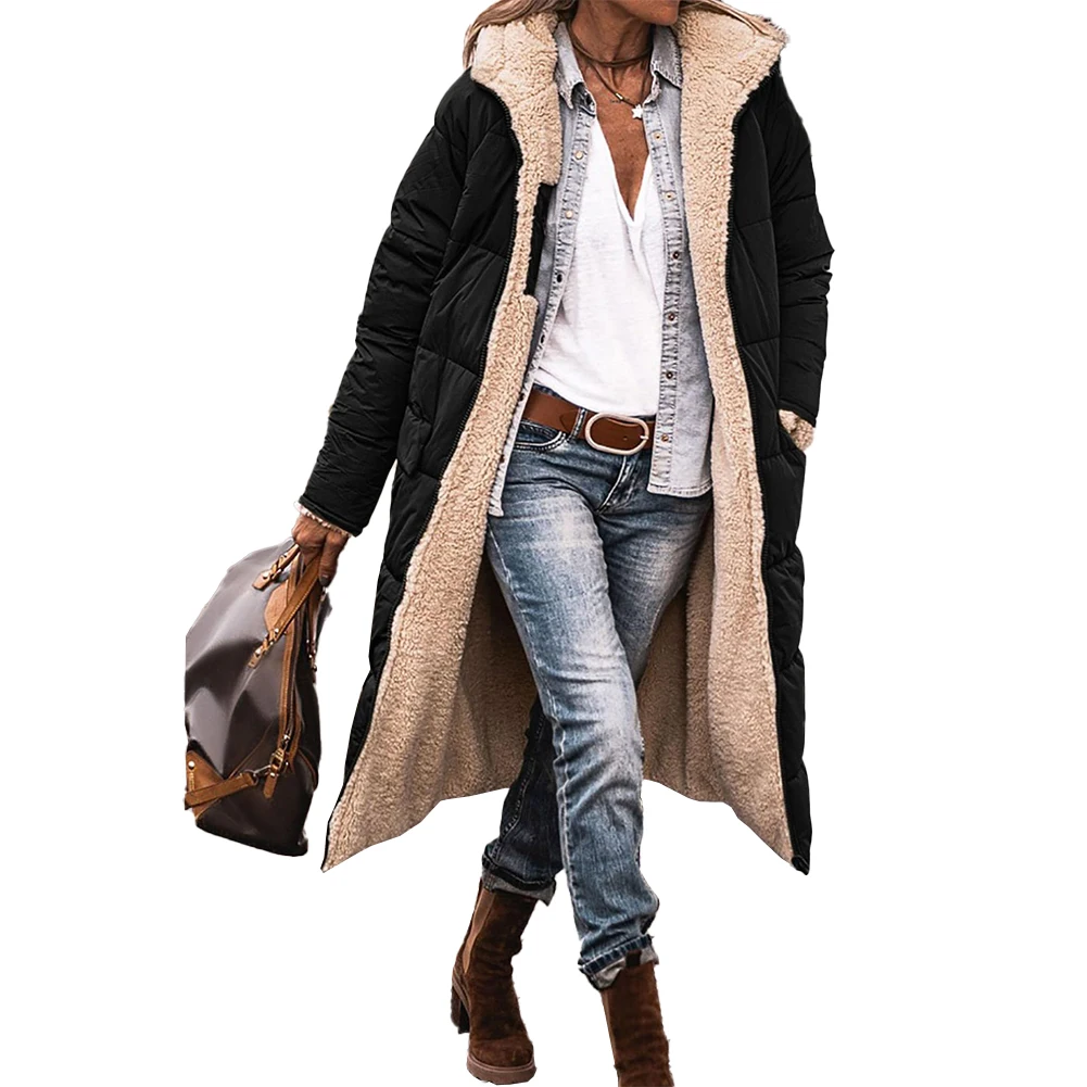 Clothing Jacket Hooded Coat Long Long Sleeve Solid Solid Color Daily Outwear Overcoat Padded Jacket Parka 1 Pc