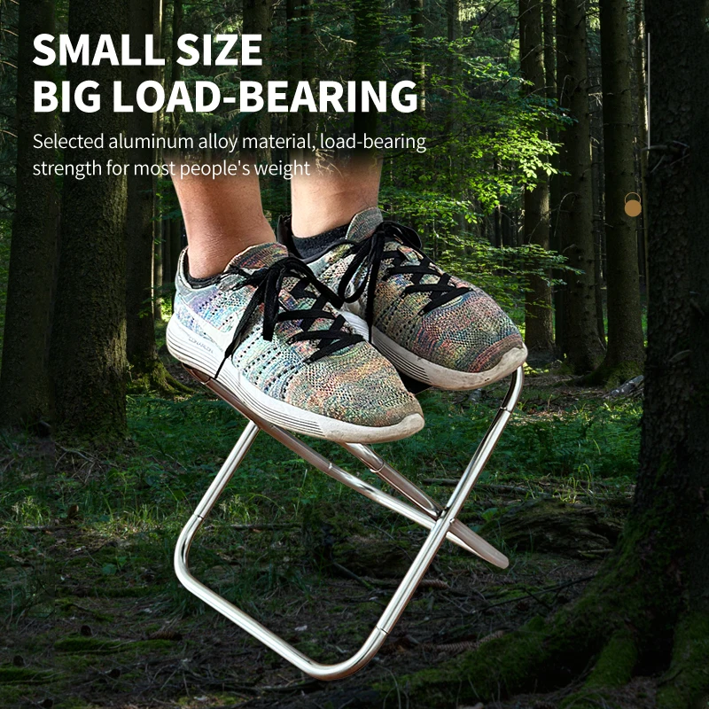 Outdoor Aluminium Alloy Portable Folding Picnic Camping Stool MIni Storage Fishing Chair Ultralight Furniture image 5