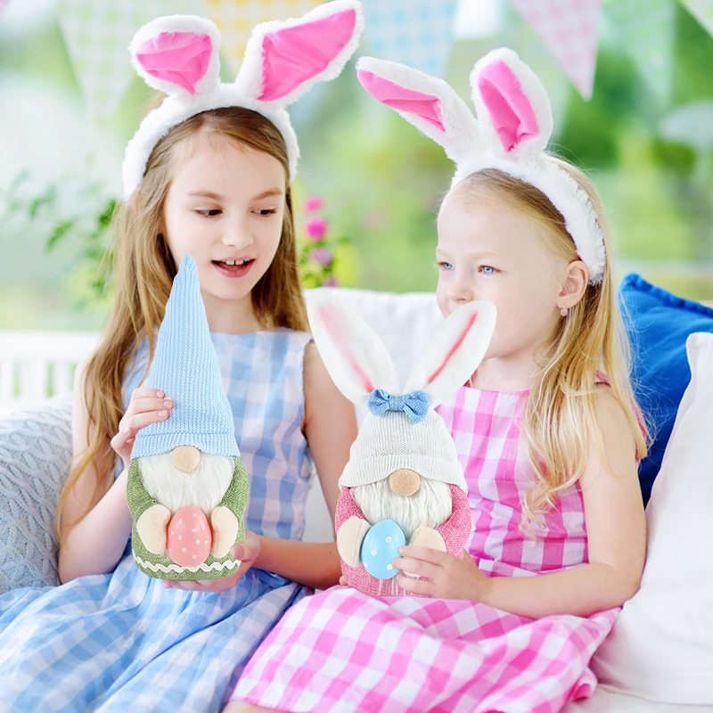 1pc Kids Easter Gifts Faceless Gnome Rabbit Dolls Bunny Carrot Dwarf Plush Doll Spring Easter Hanging Decoration For Home Decor