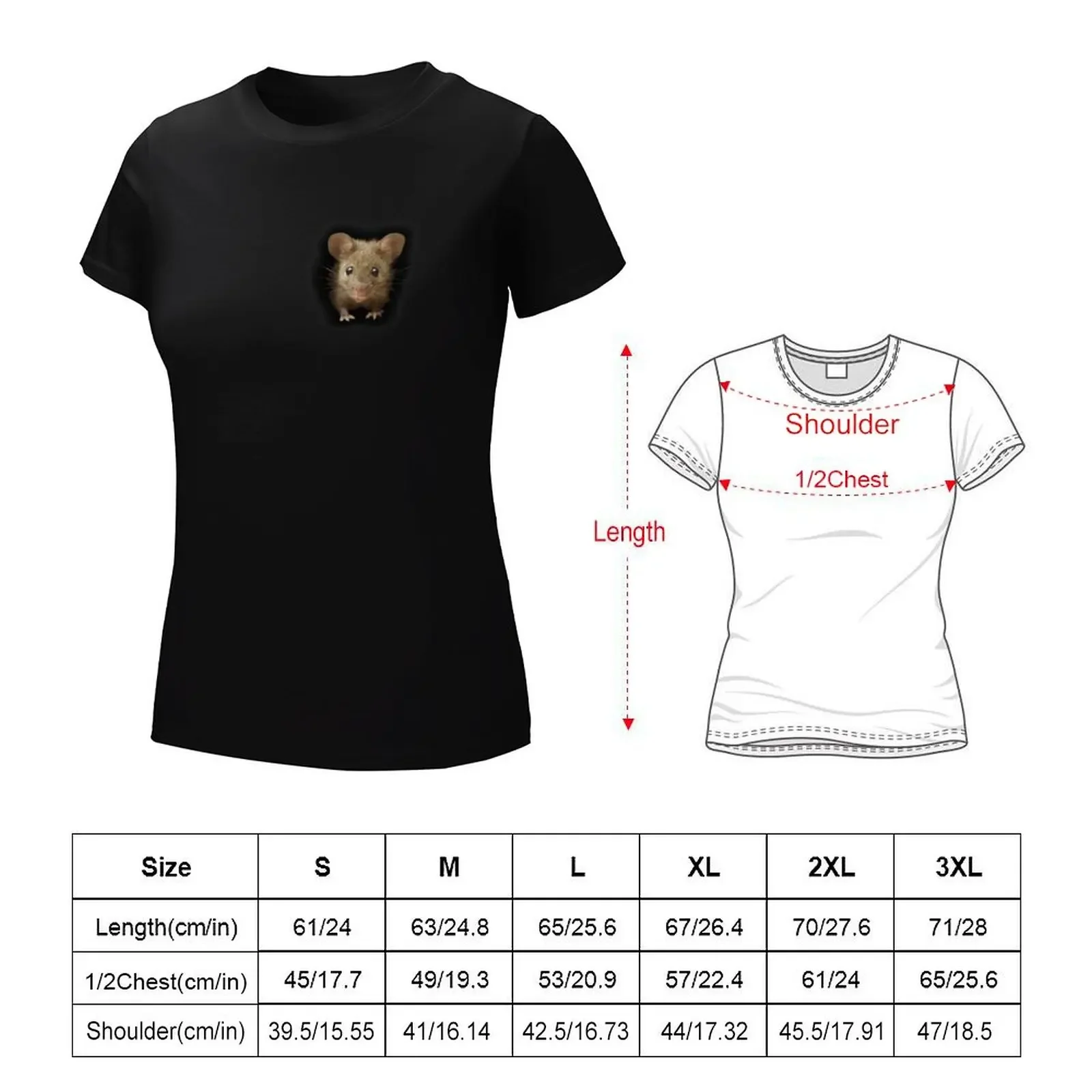 Just A mouse T-Shirt graphics oversized plus size tops cute clothes white t shirts for Women