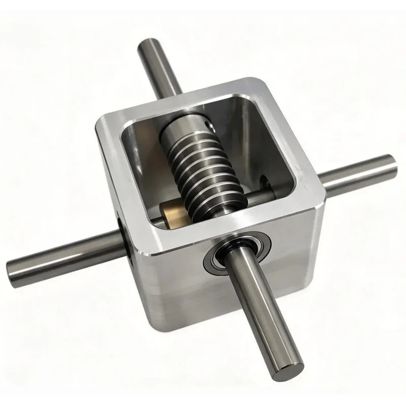 8MM Shaft 20T Gear 90 Degree Right Angle Corner Device 1:20 Worm Gear Reduction Gearbox