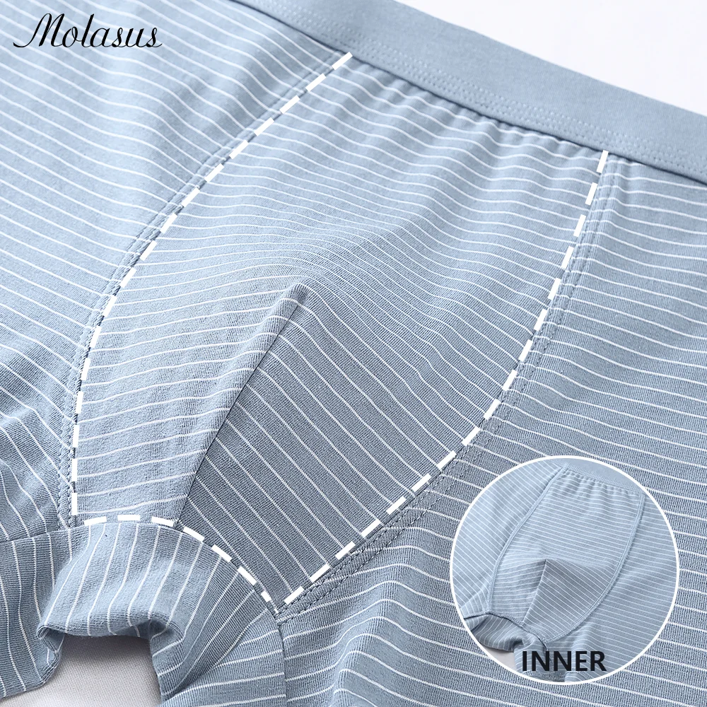 5pcs/set Men's Underwear Sexy Boxer Antibacterial Breathable Solid Color Men Boxer Shorts New Style Boy Thin Flat Corner Panties