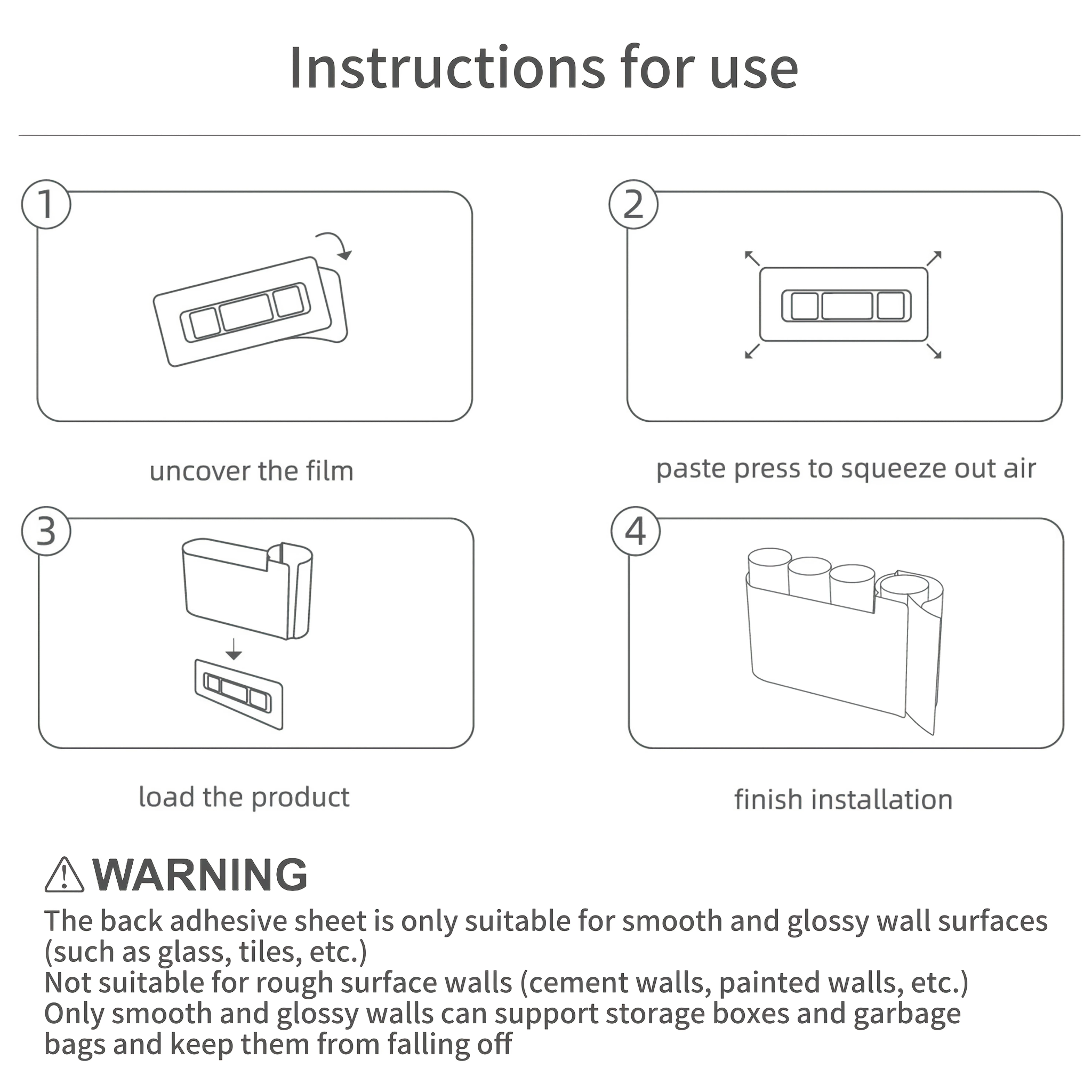 قطعة واحدة من منظم أكياس القمامة المزدوج المثبت على الحائط مع نافذة شفافة - صندوق تخزين باب خزانة المطبخ البلاستيكية ABS #5
