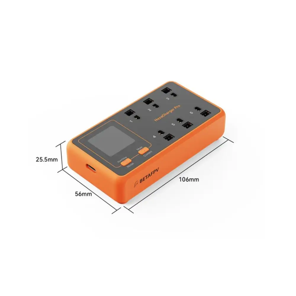 BETAFPV HexaCharger 1S Charger 24W 78W 6 Channel USB-C PD FPV Drone Tiny Whoop Battery Accessories
