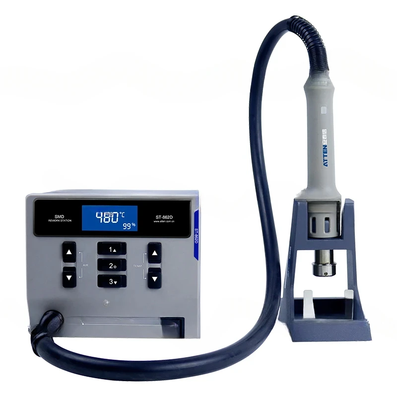 St862d smart hot air gun, adjustable temperature, suspension mode, high power for phone repair and desalination