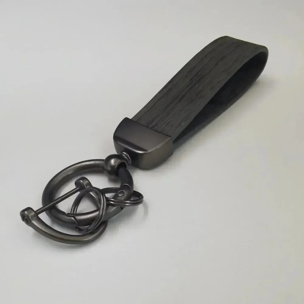 Holzmaserung Handgelenk-Schlüsselanhänger Minimalistische Mehrfarbige Taschenketten Robuster Schlüsselring Kunstleder-Armband Minimalistisches Geschenk für Männer – Detail 5