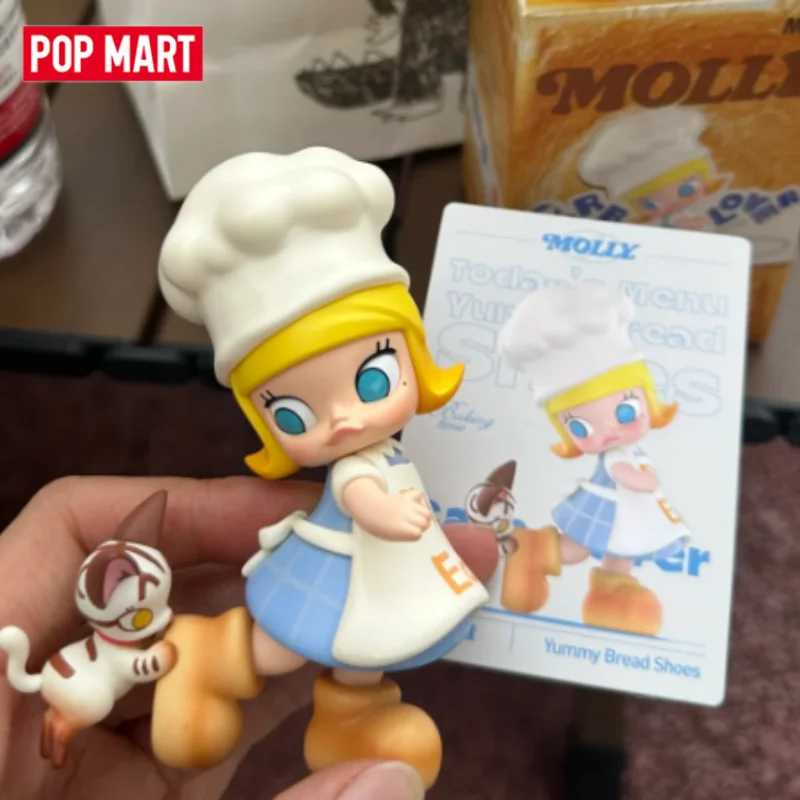 POP MART Molly Cooking Series Caja Sorpresa Misteriosa, Adornos Kawaii, Figuras Decorativas para el Hogar, Muñecos de Escritorio
