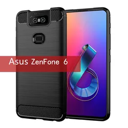 For Asus Zenfone 6 Case Shockproof Back Cover For zenfone 6z Soft Phone Cases for ASUS zs630kl Carbon Fiber Case Coque Fundas