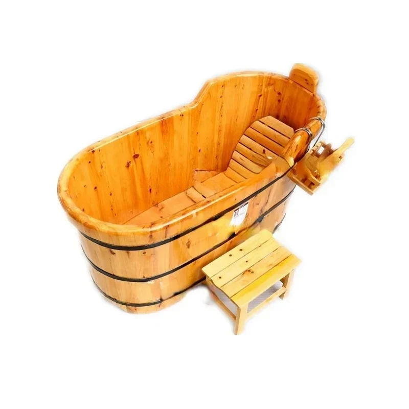 

LHY26 ss Cedar Wooden Barrel Bath Barrel, Full Body Bathtub, Solid Wood, Adult Bath Barrel