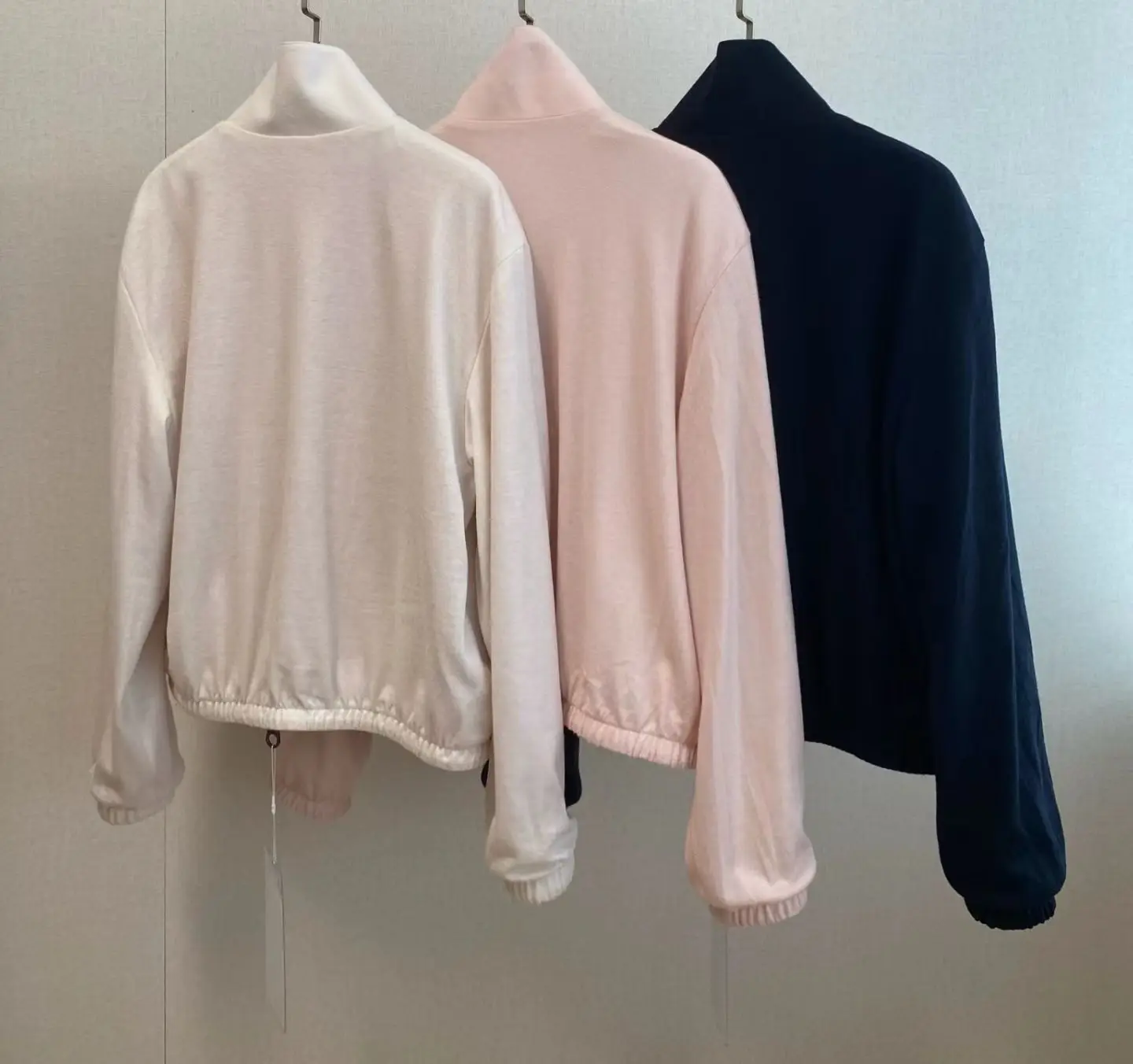 Old‑Money Style Women Cropped Zip‑Up Jacket Stand Collar Elastic Hem Lightweight Windproof Casual Coat