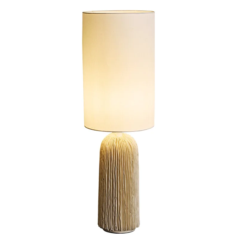 

Wabi-sabi wind table lamp retro bedroom bedside ceramic ornament Japanese-style high-end living room hotel