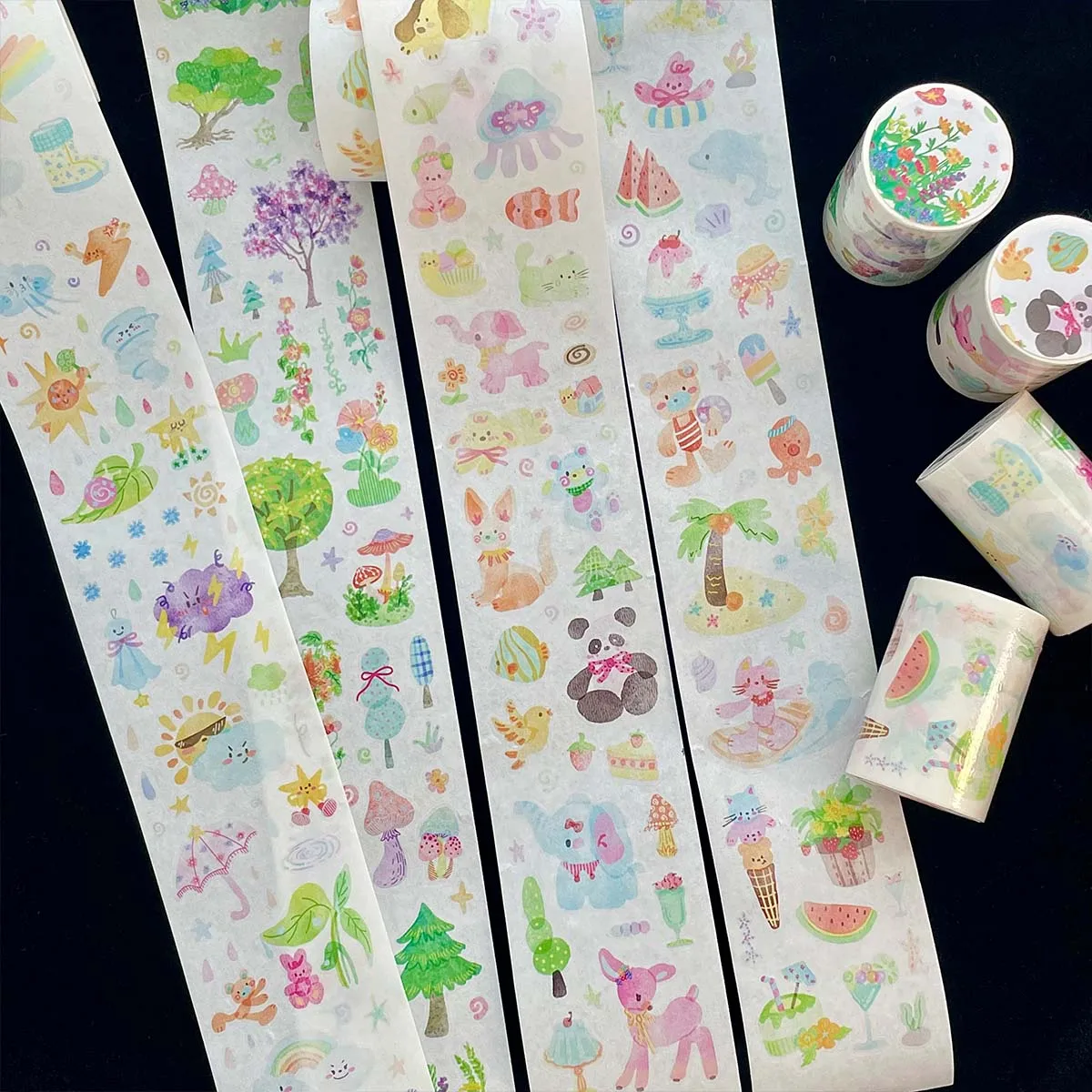 WAKAWAKA Fairy Tale Forest Washi Tape Sticker Roll Journal Decor Special Oil Salt Style AestheticBasic Collage Craft Tape