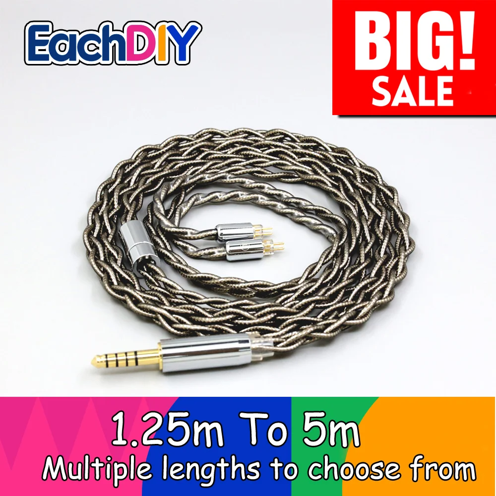 

99% Pure Silver Palladium Graphene Earphone Cable For Earsonics S-EM6 V2 S-EM9 VELVET V2 ES2 ES3 ES4 ES5 ES6 EM10 EM32 LN008207