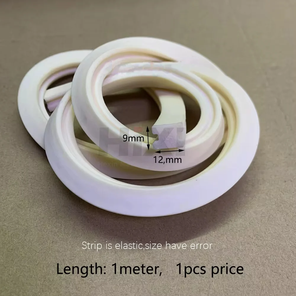 1M Hand Impulse Sealer Silica Gel Strips,High Temperature Resistant I Shape Square Sponge Strip