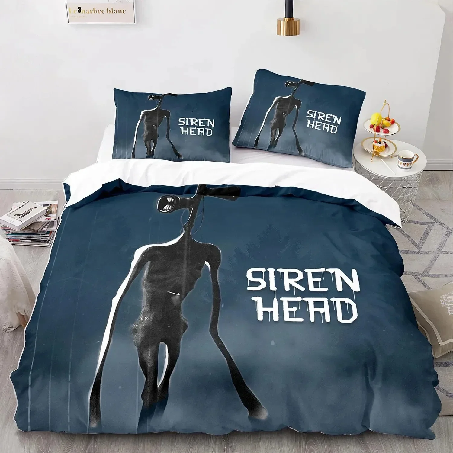 

3D Print Siren Head Bedding Set Duvet Cover Bed Set Quilt Cover Pillowcase Comforter king Queen Size Boys Adult Bedding Set