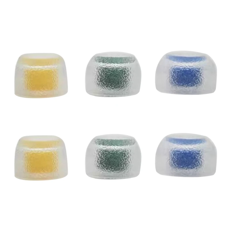 Wide Bore Version Silicone Eartips Audiophile Musician Earphone Tips For Iems Matte Texture 3Pairs (S/L/M)