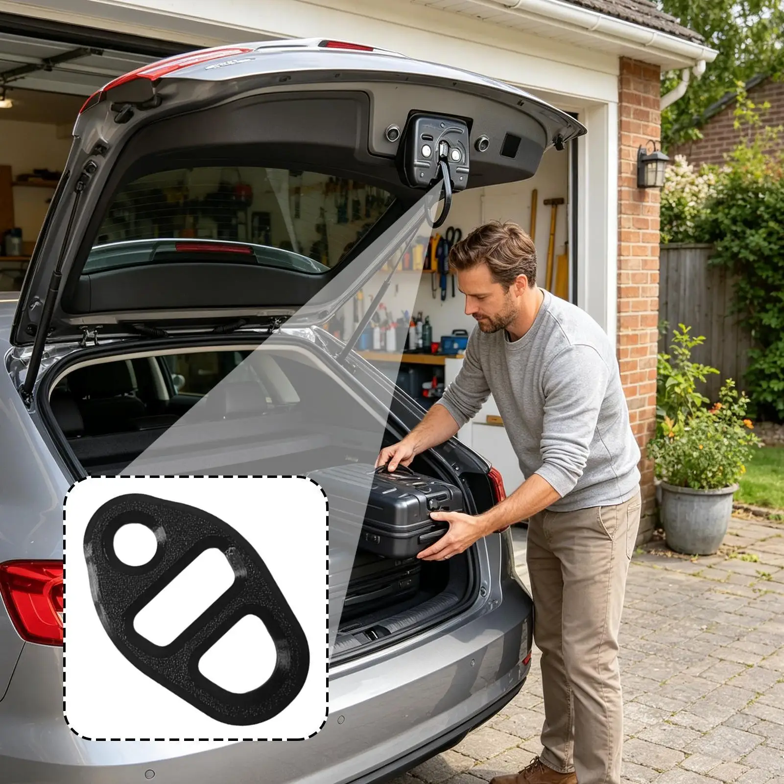 Car Trunk Latch Buckle Car Rear Trunk Lock Fastener Car Interior Luggage case Fixed Rack for Commuting Travel Family
