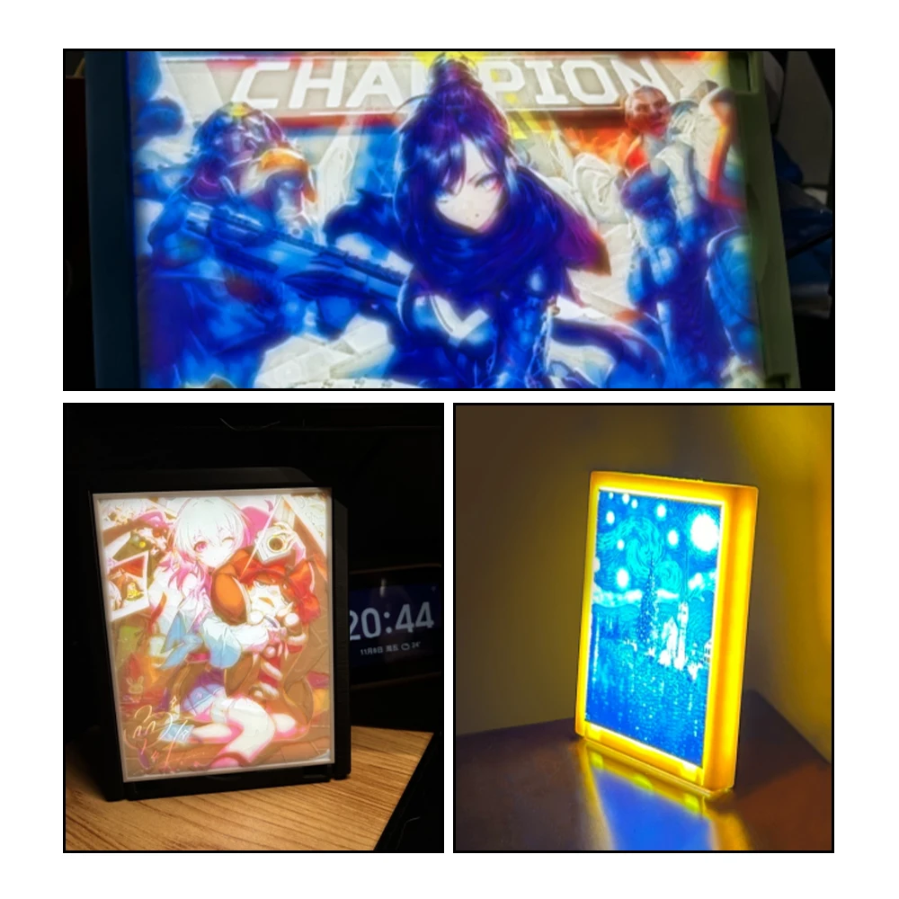 Kit scheda retroilluminazione a LED al litiofano per Bambu Lab P1P P1S X1 X1C X1E A1 A1mini Stampanti 3D Modello fotografico al litio fai da te per bambù