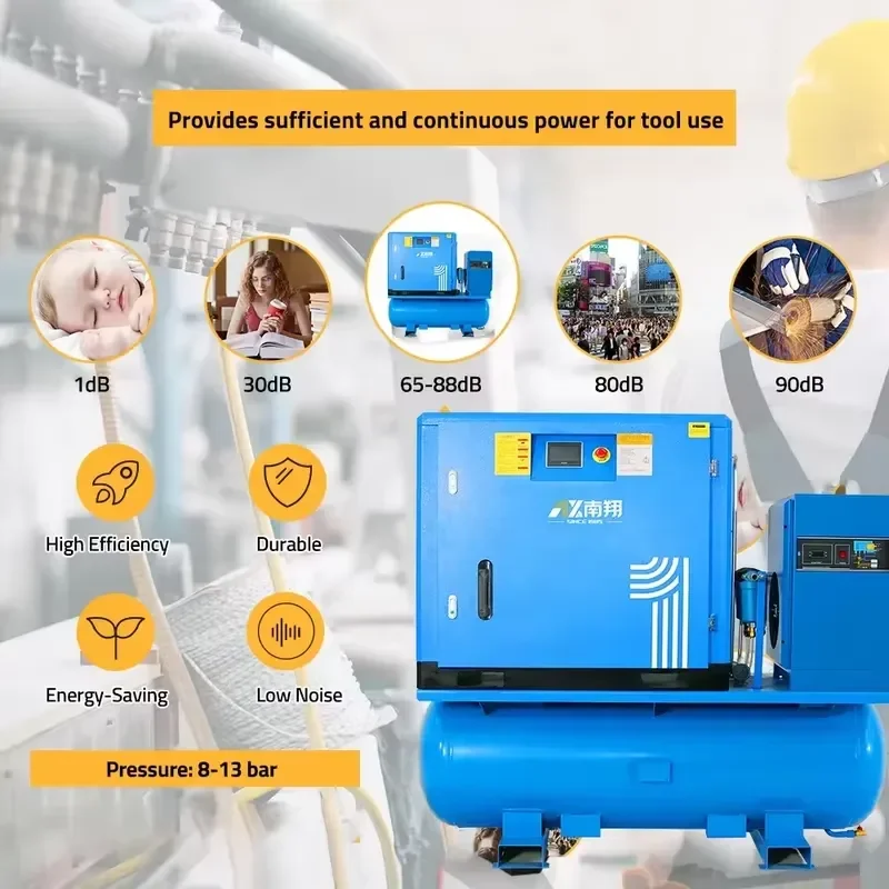 Original Factory 16bar 15 Kw 20 Cutting Rotary Screw Combined Air Compressor With Air Dryer