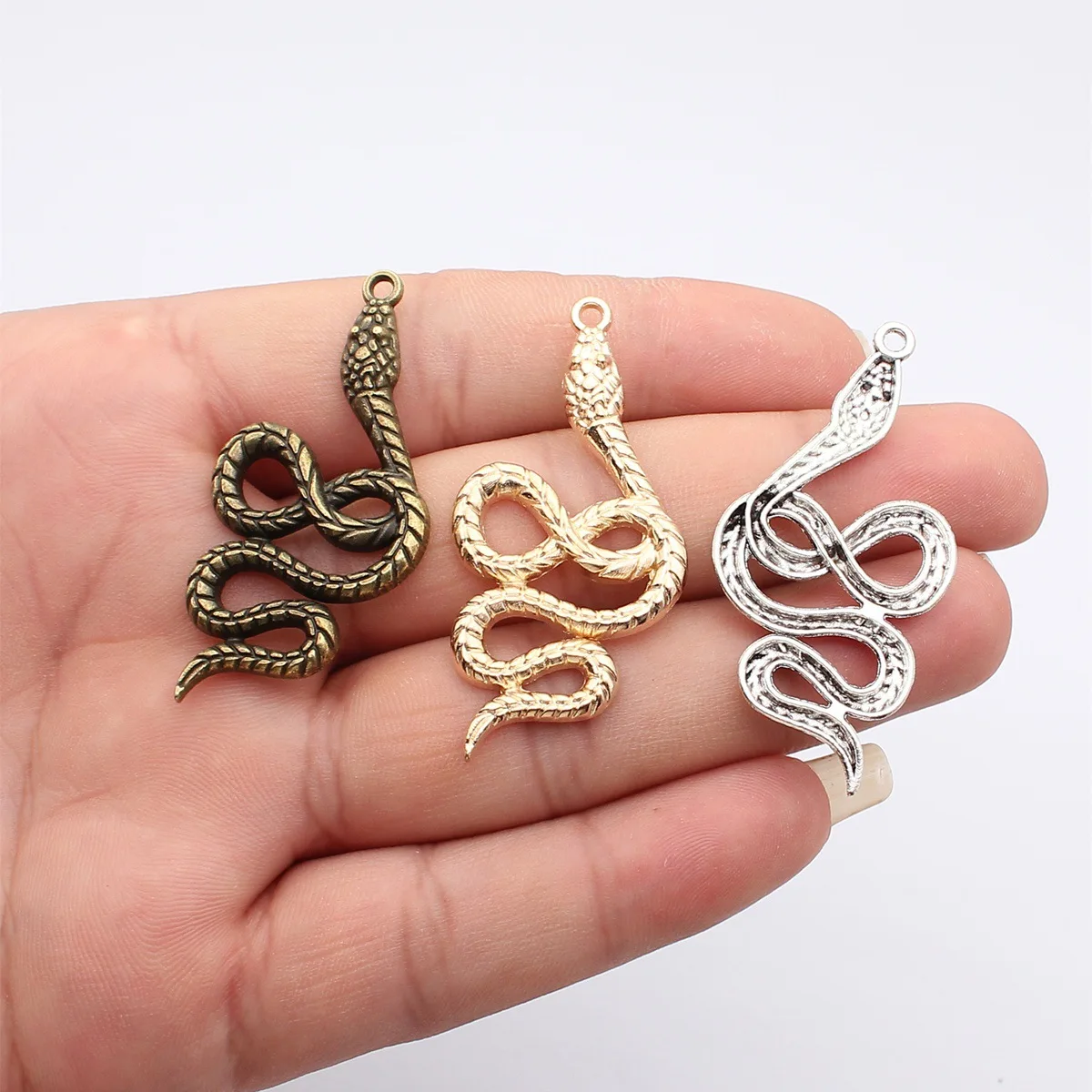 Snake Charm Serpent Pendant Collection Charms For Mystical Wildlife DIY Bracelet Necklace Jewelry Making Supplies For