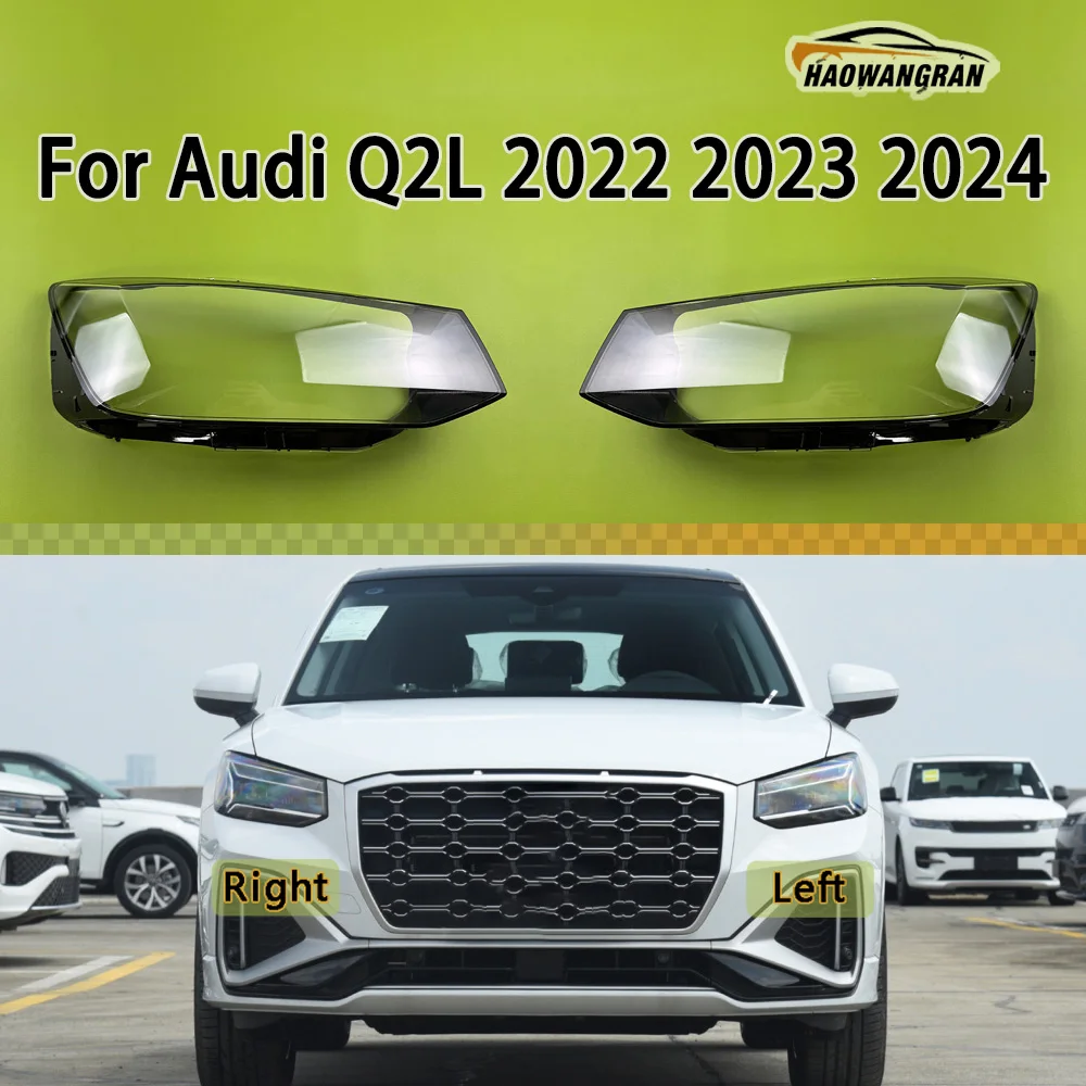 

For Audi Q2L 2022 2023 2024 Headlight Housing Shell Lamp Shade Lens Transparent Headlamp Cover Plexiglass Auto Replacement Parts